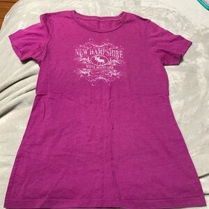 White Mountains New Hampshire purple white short-sleeve t-shirt shirt top